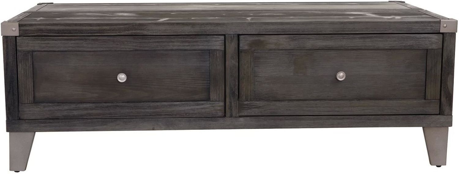 Todoe Dark Gray Lift Top Cocktail Table T9019