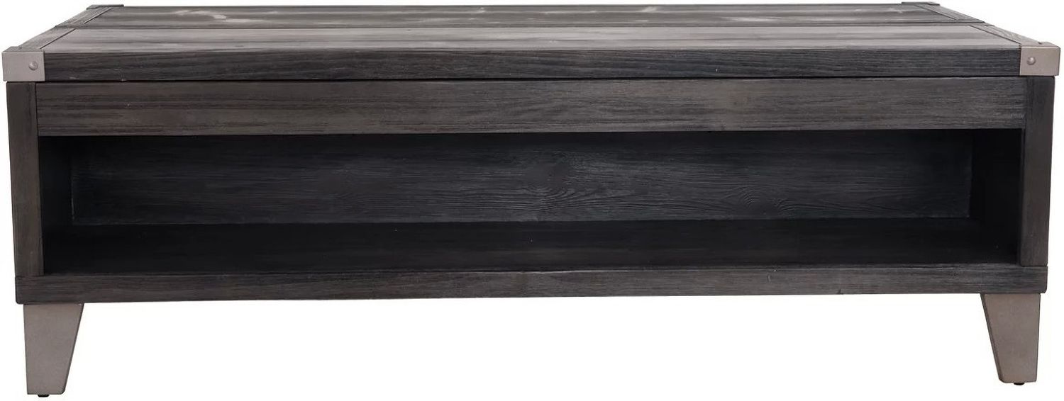 Todoe Dark Gray Lift Top Cocktail Table T9019