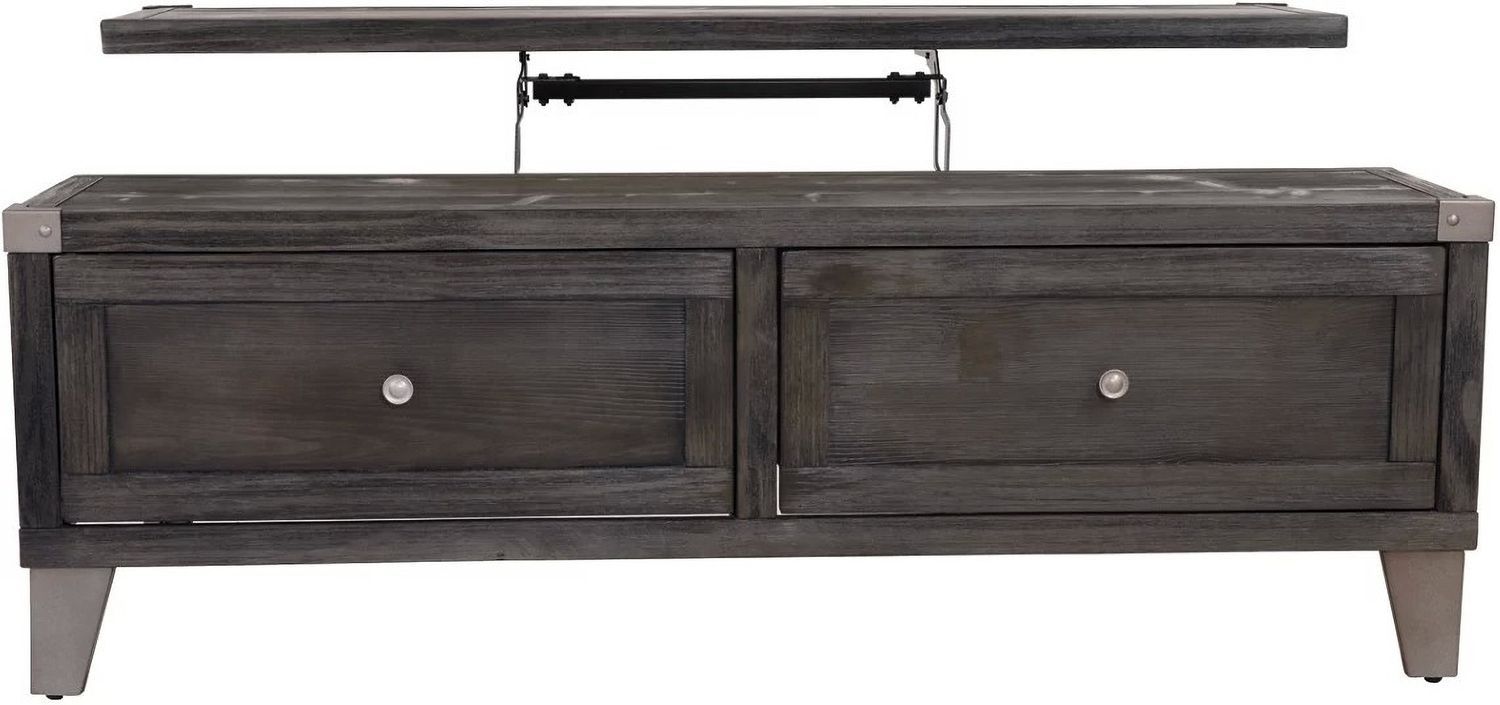 Todoe Dark Gray Lift Top Cocktail Table T9019