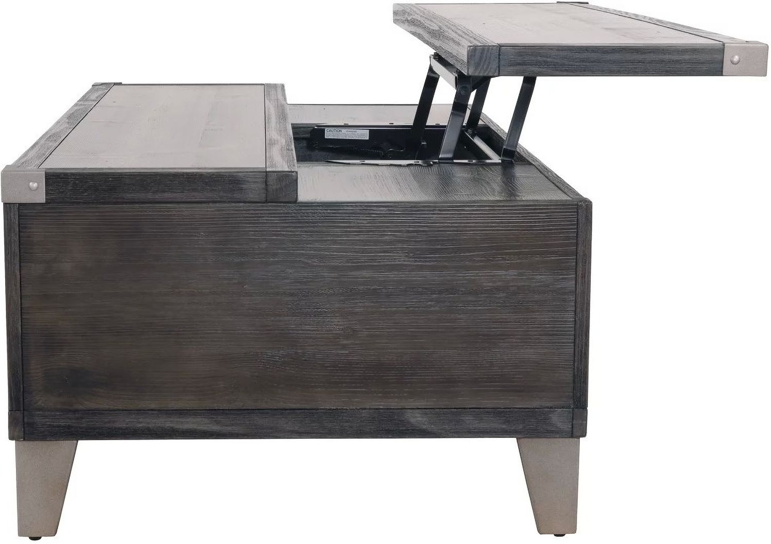 Todoe Dark Gray Lift Top Cocktail Table T9019