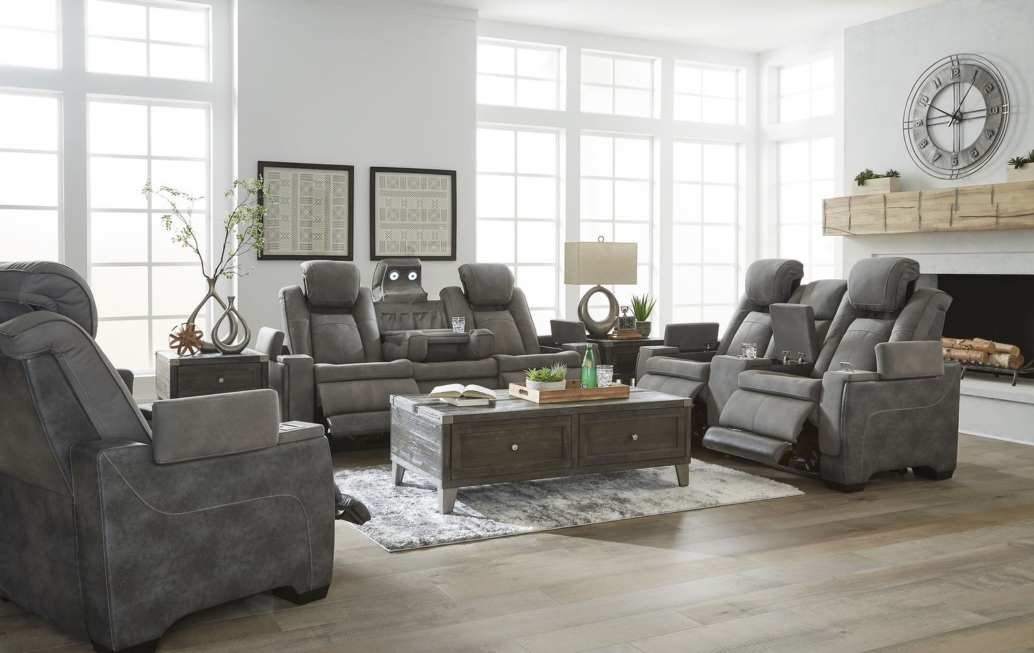 Todoe Dark Gray Lift Top Cocktail Table T9019