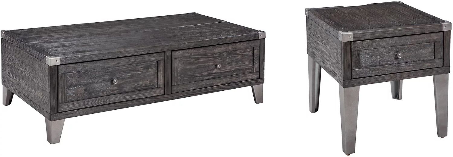 Todoe Dark Gray Lift Top Occasional Table Set T901T1