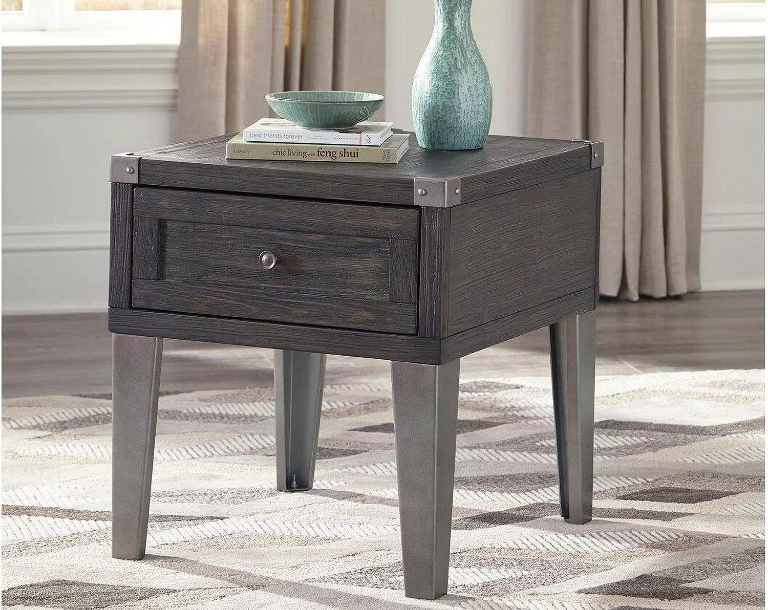 Todoe Dark Gray Lift Top Occasional Table Set T901T1