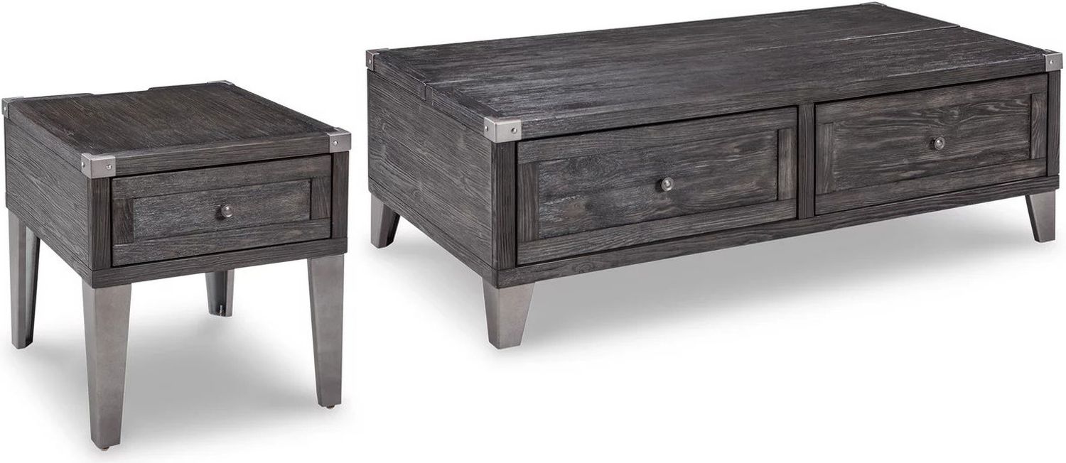 Todoe Dark Gray Lift Top Occasional Table Set T901T1