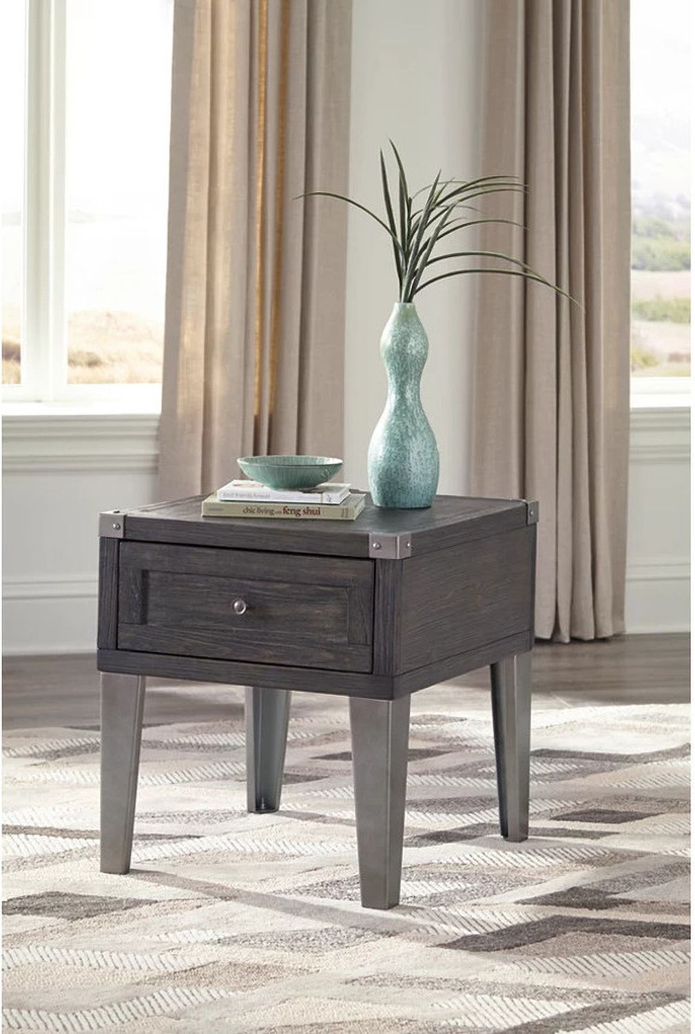 Todoe Dark Gray Lift Top Occasional Table Set T901T1