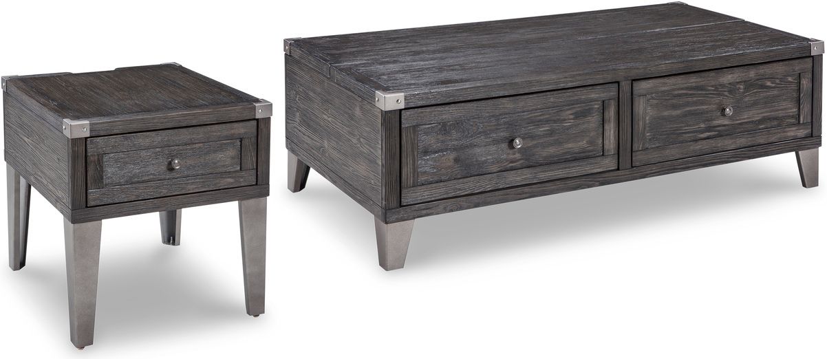 Todoe Dark Gray Lift Top Occasional Table Set T901T1