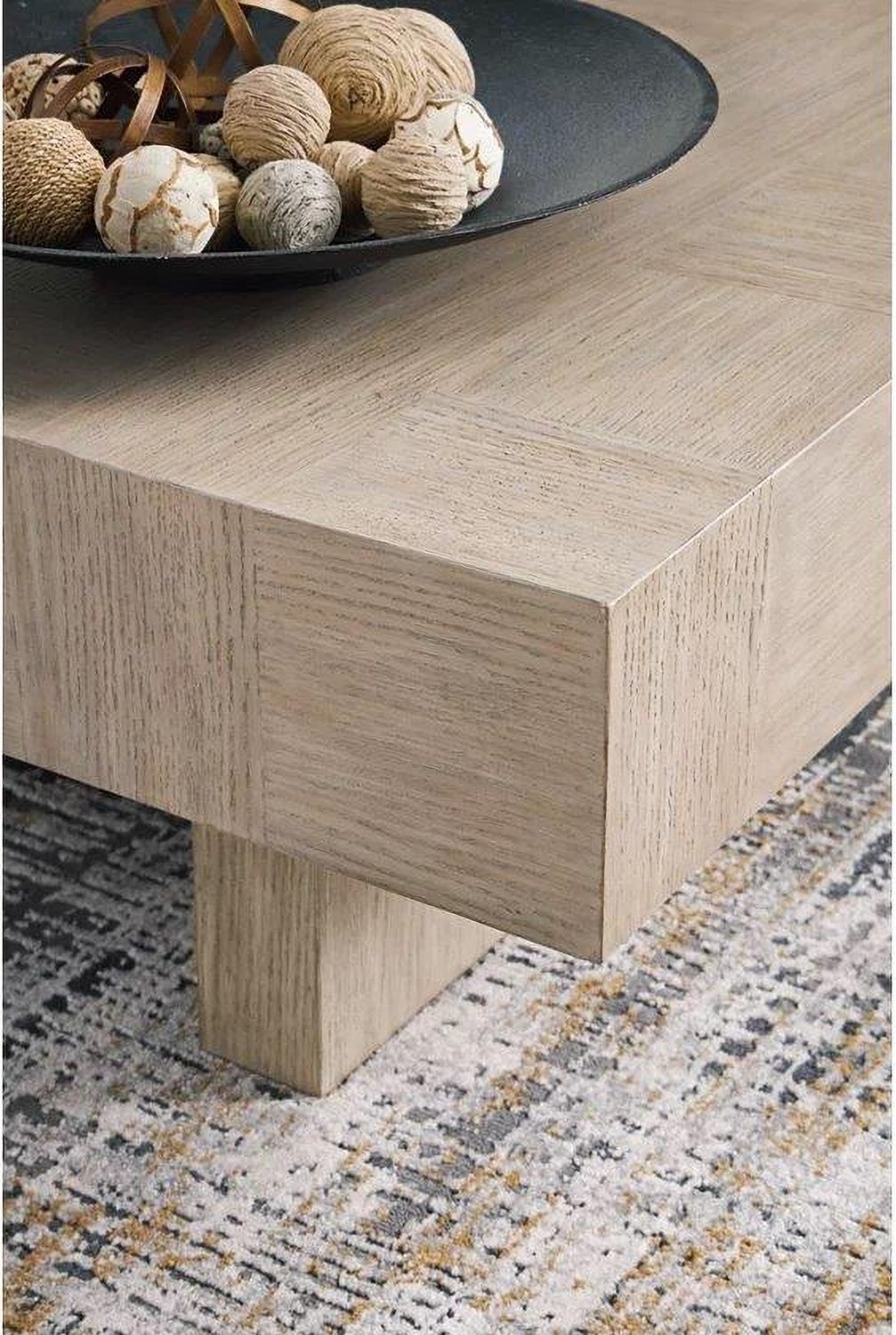 Jorlaina Coffee Table In Light Brown T9221