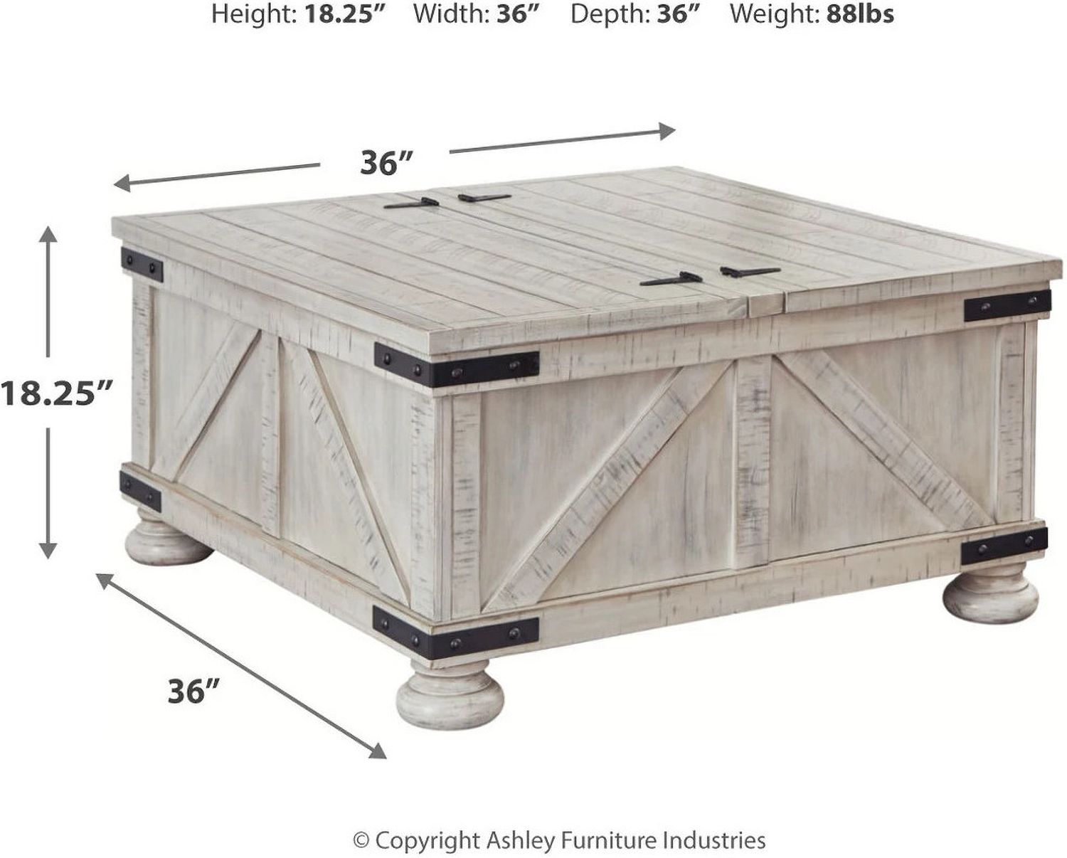 Carynhurst Whitewash Coffee Table T92920