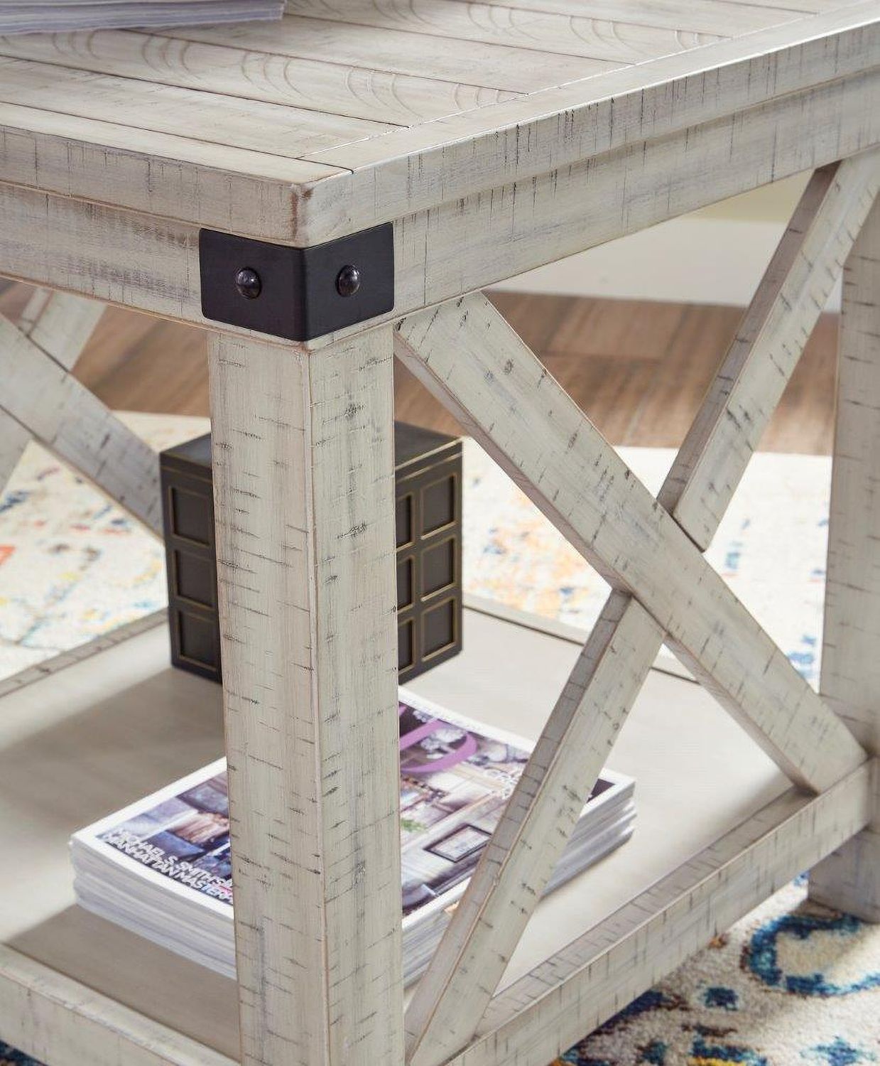 Carynhurst Whitewash End Table T9293