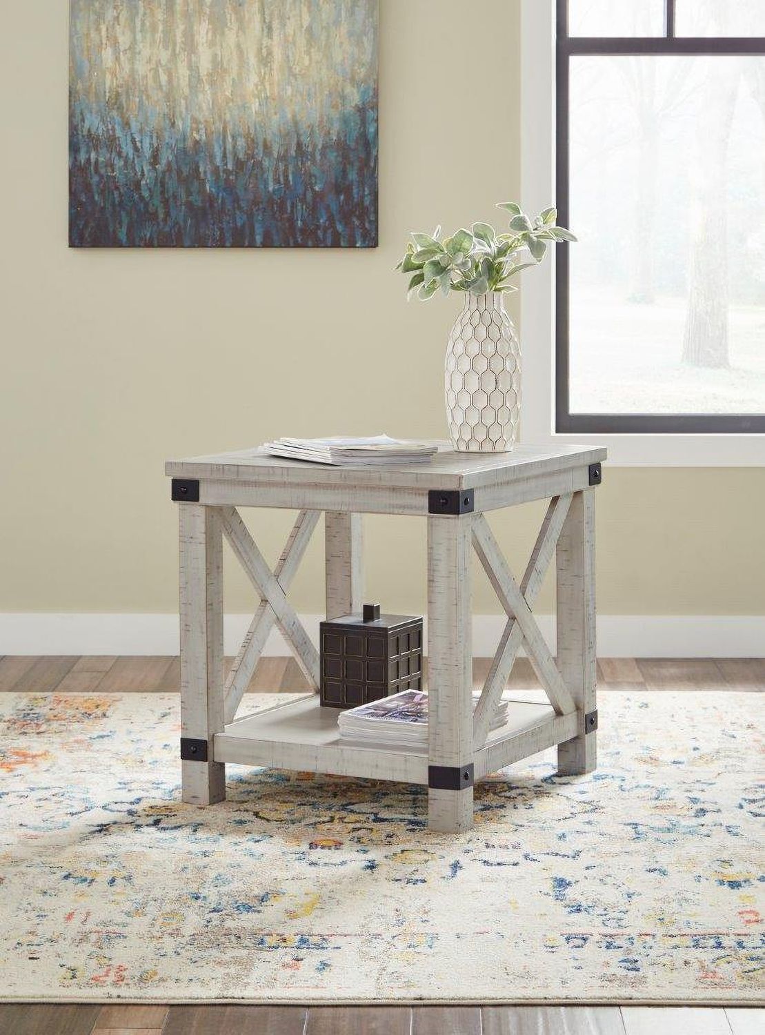Carynhurst Whitewash End Table T9293