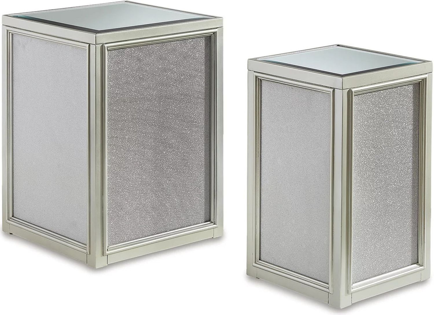 Traleena Silver Finish Nesting End Tables (2/Cn) T95716