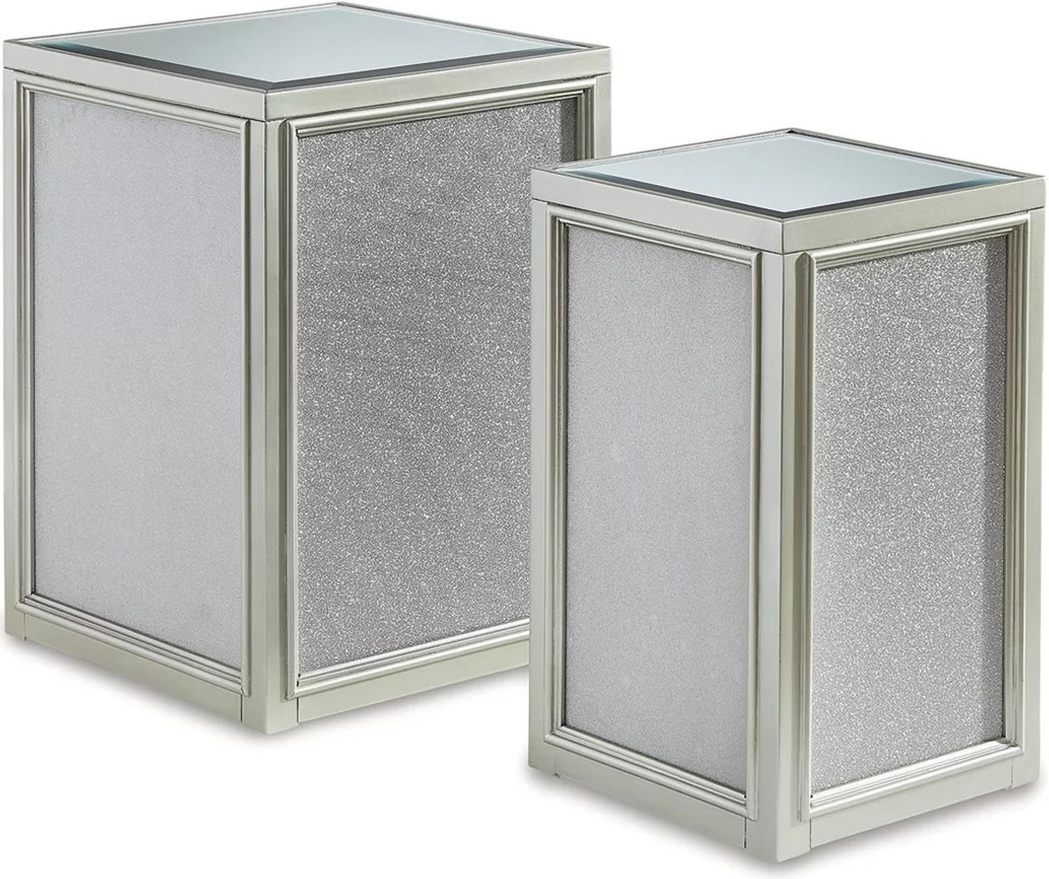 Traleena Silver Finish Nesting End Tables (2/Cn) T95716