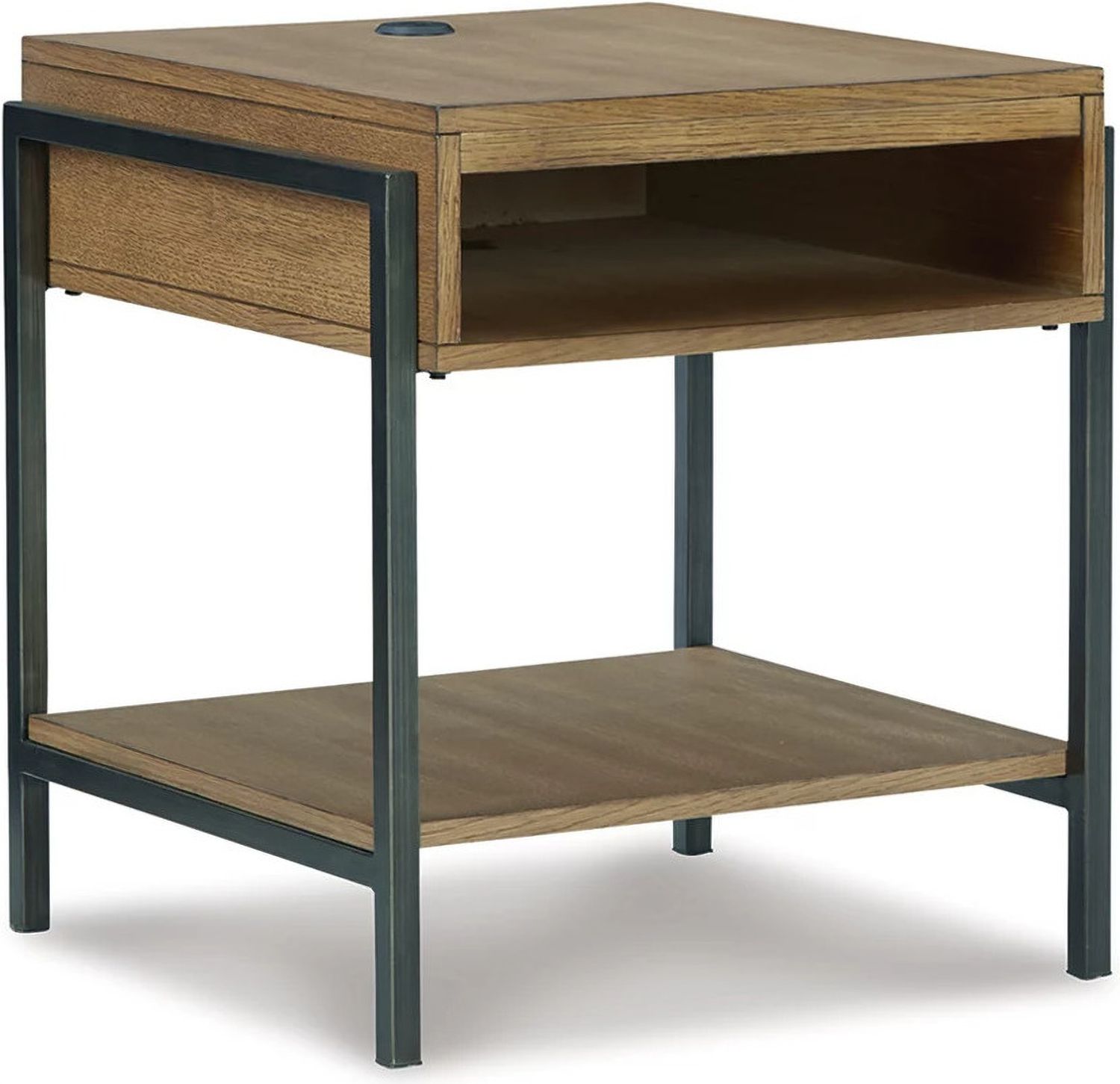 Fridley Brown/Black Rectangular End Table T9643