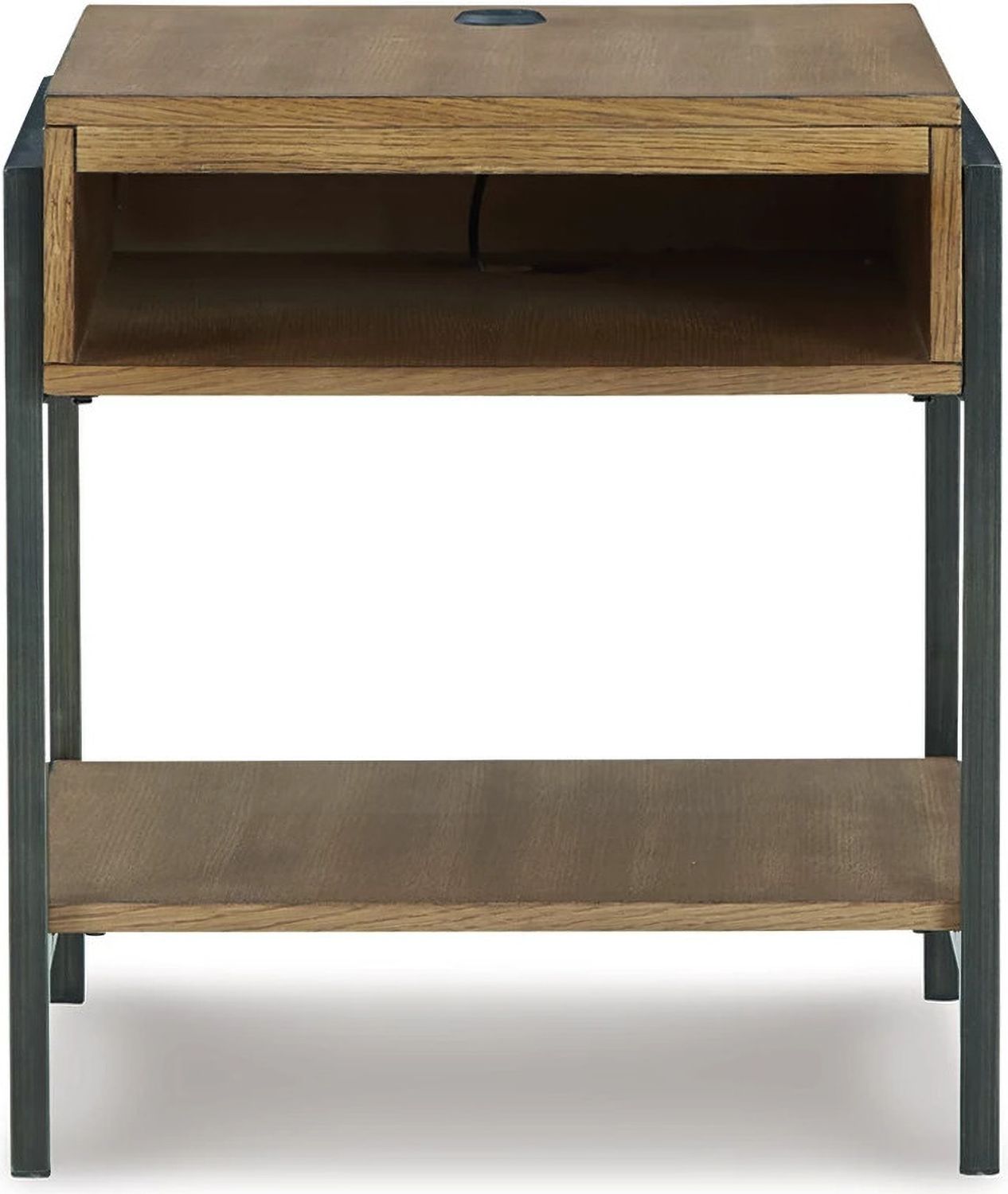 Fridley Brown/Black Rectangular End Table T9643