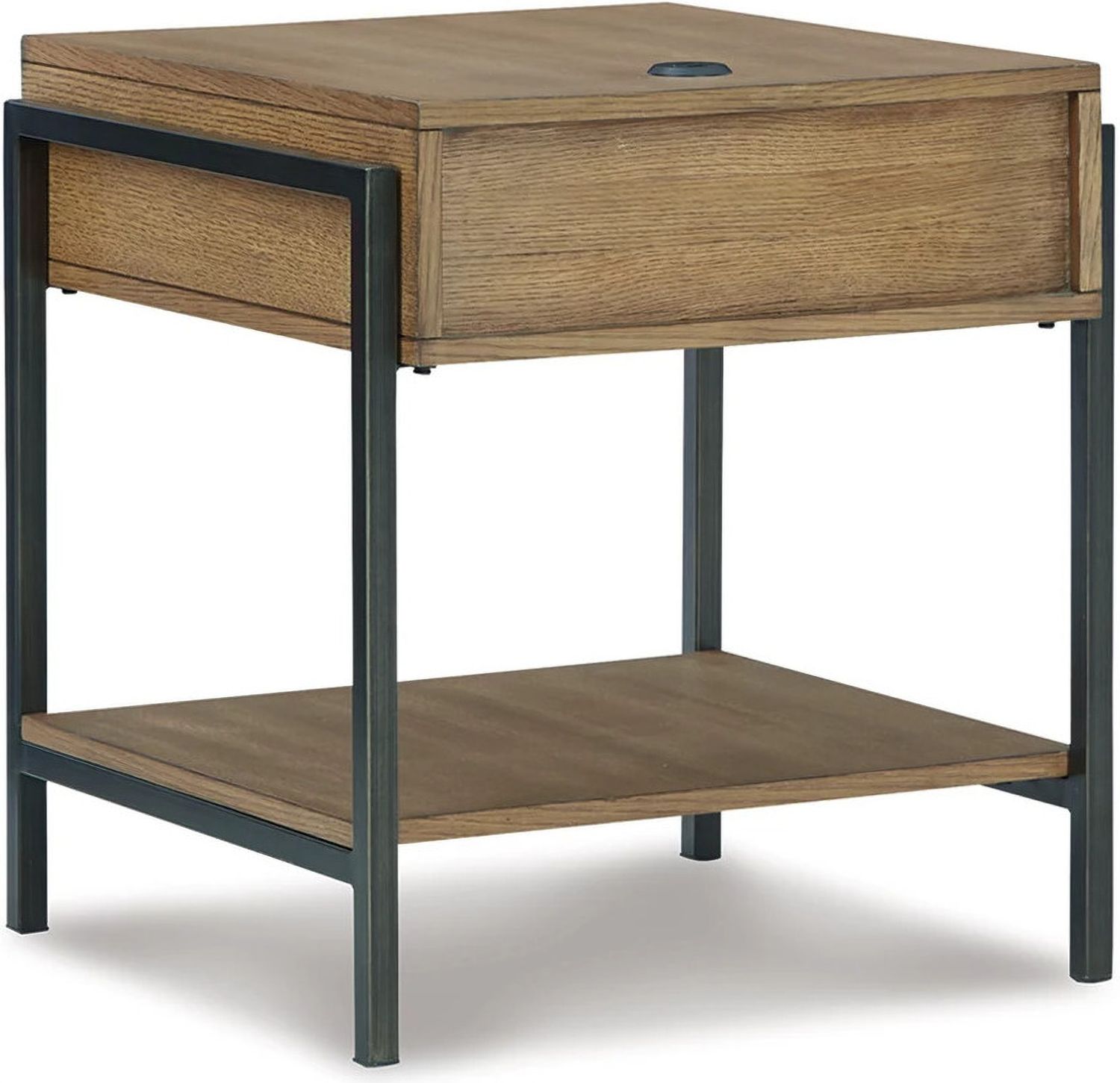 Fridley Brown/Black Rectangular End Table T9643