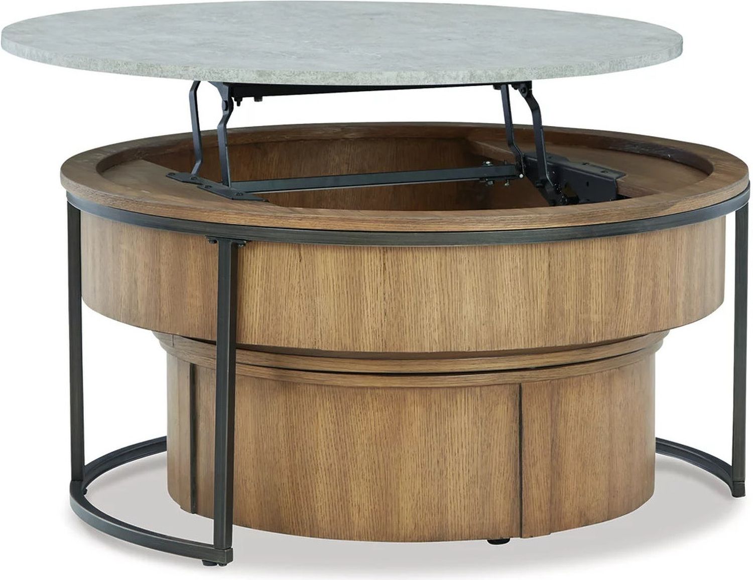 Fridley Gray/Brown/Black Nesting Cocktail Tables (2/Cn) T9648