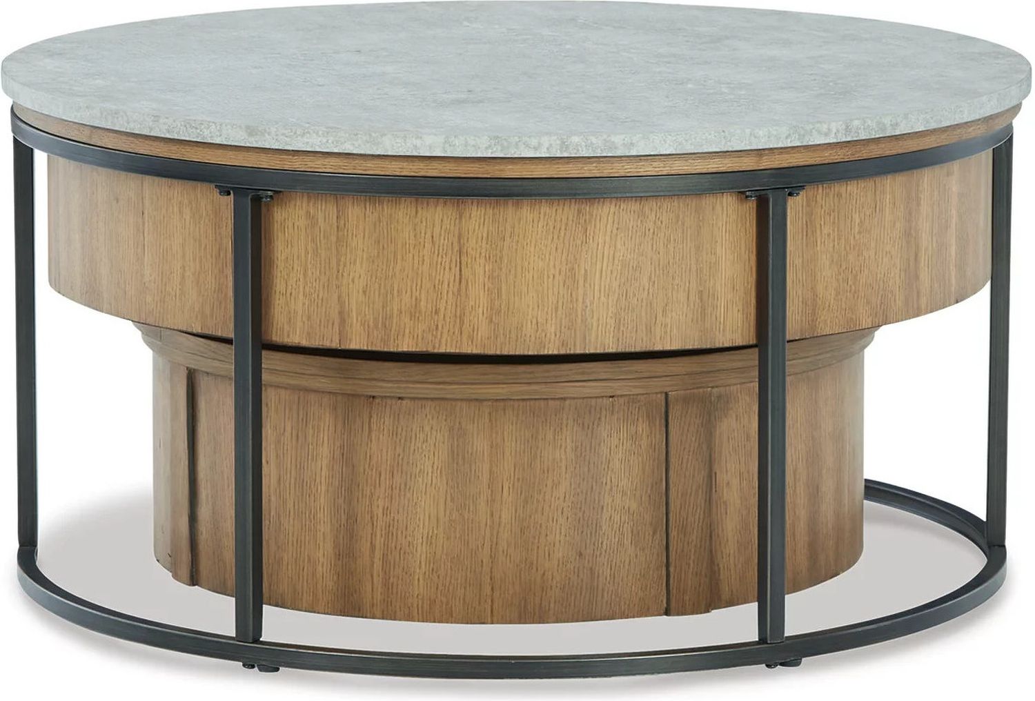 Fridley Gray/Brown/Black Nesting Cocktail Tables (2/Cn) T9648