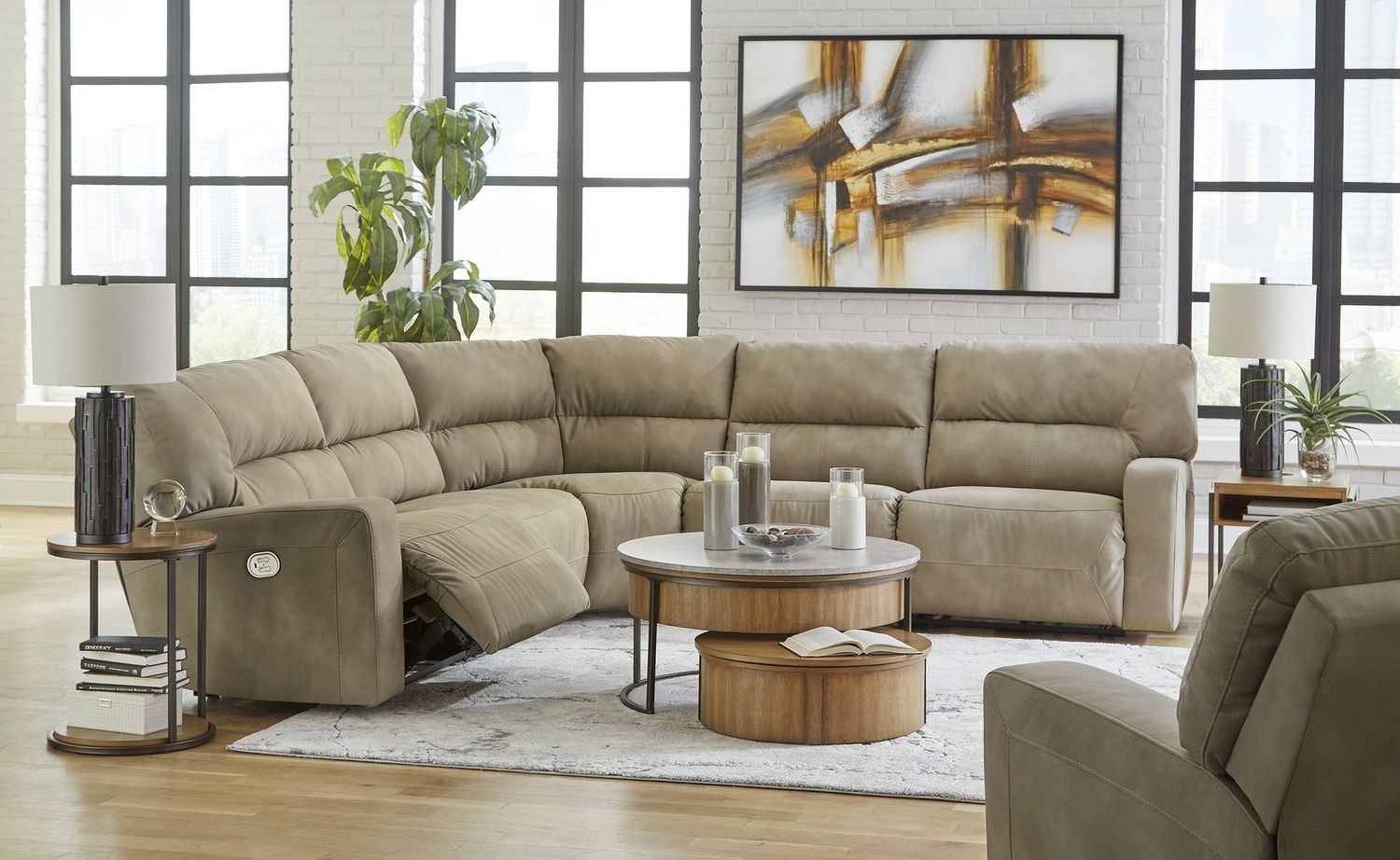 Fridley Gray/Brown/Black Nesting Cocktail Tables (2/Cn) T9648