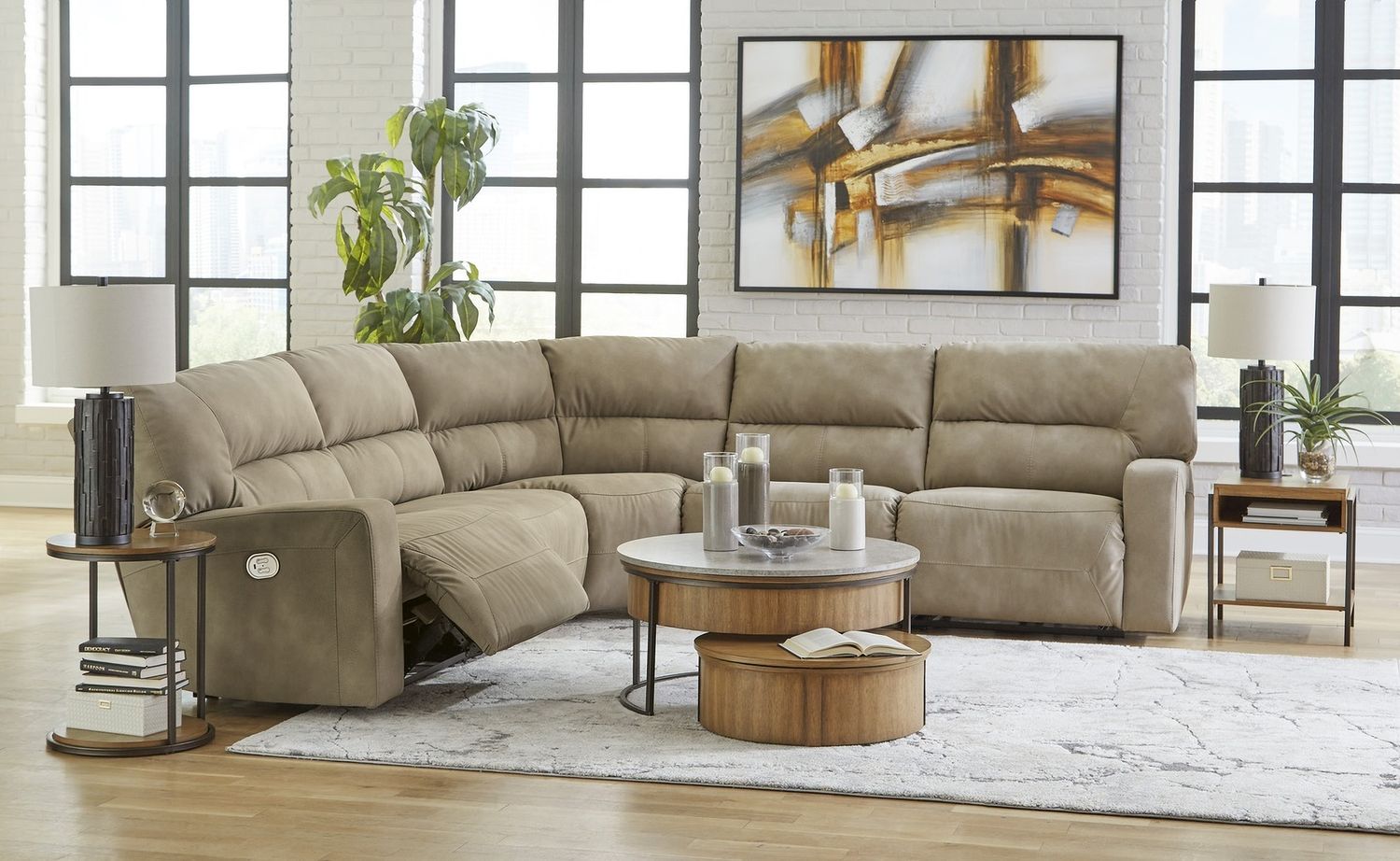 Fridley Gray/Brown/Black Nesting Cocktail Tables (2/Cn) T9648