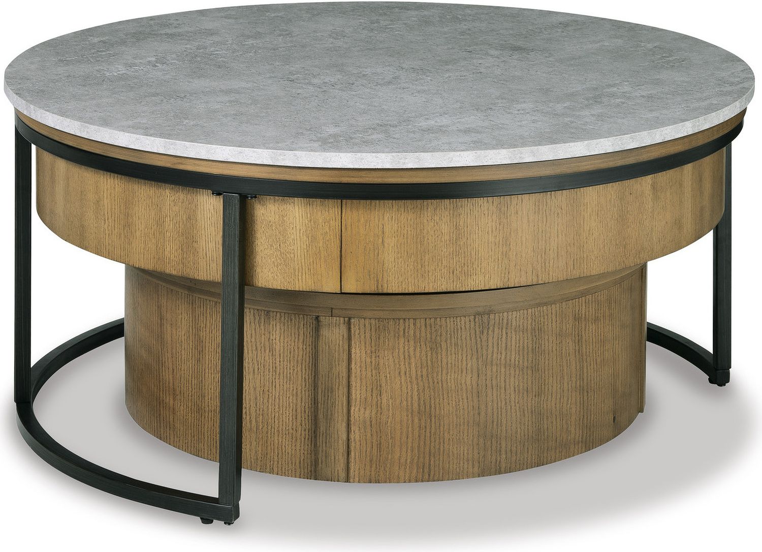Fridley Gray/Brown/Black Nesting Cocktail Tables (2/Cn) T9648