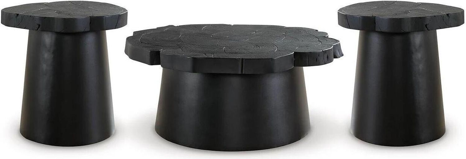 Wimbell Ocassional Table Set In Black T970T1