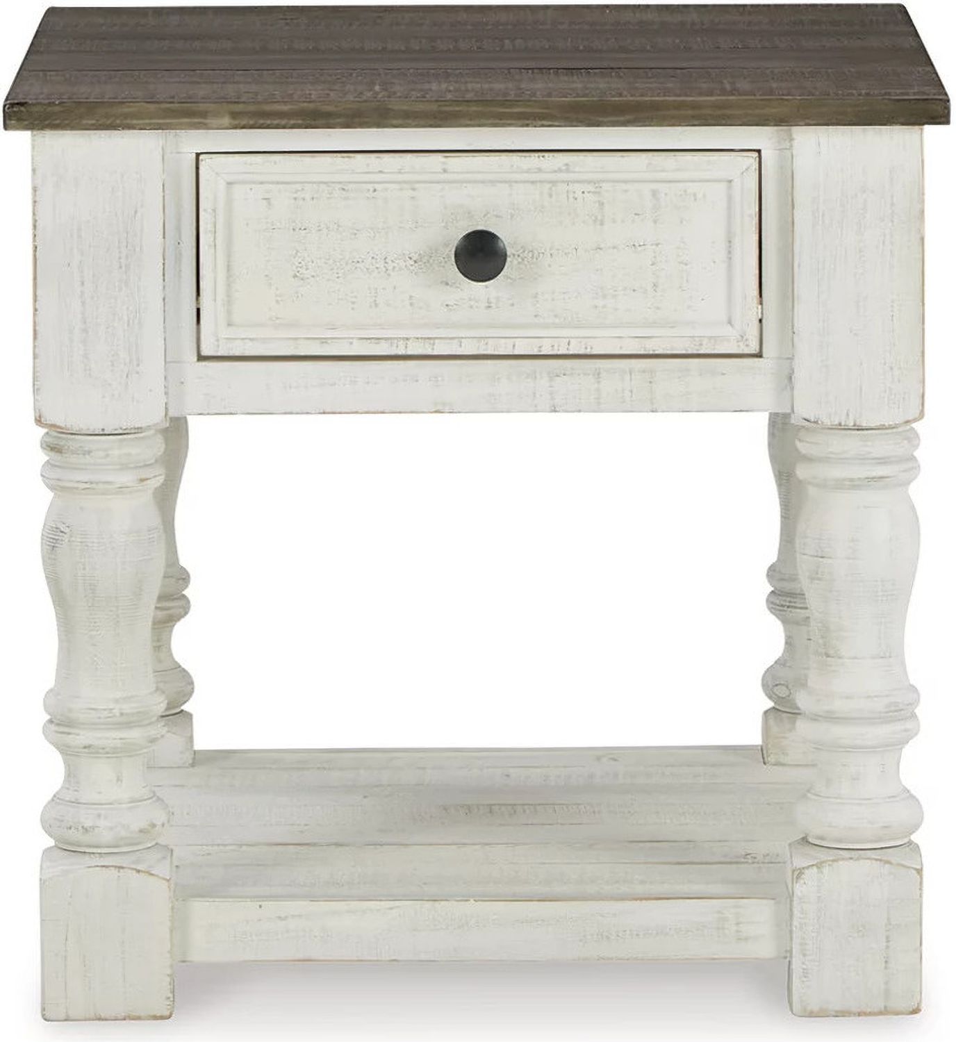 Havalance White/Gray Square End Table T9942