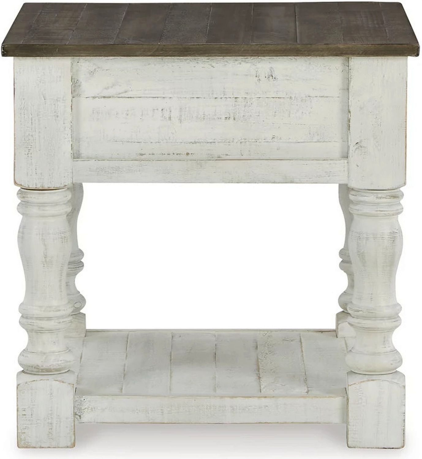 Havalance White/Gray Square End Table T9942
