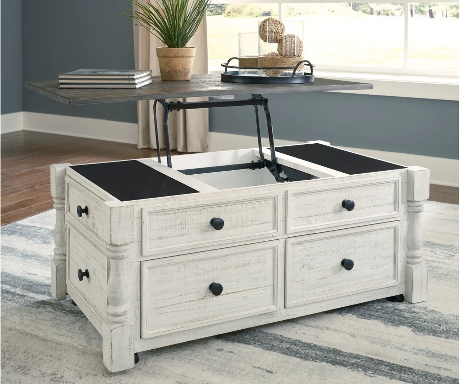 Havalance White/Gray Lift Top Cocktail Table T99420