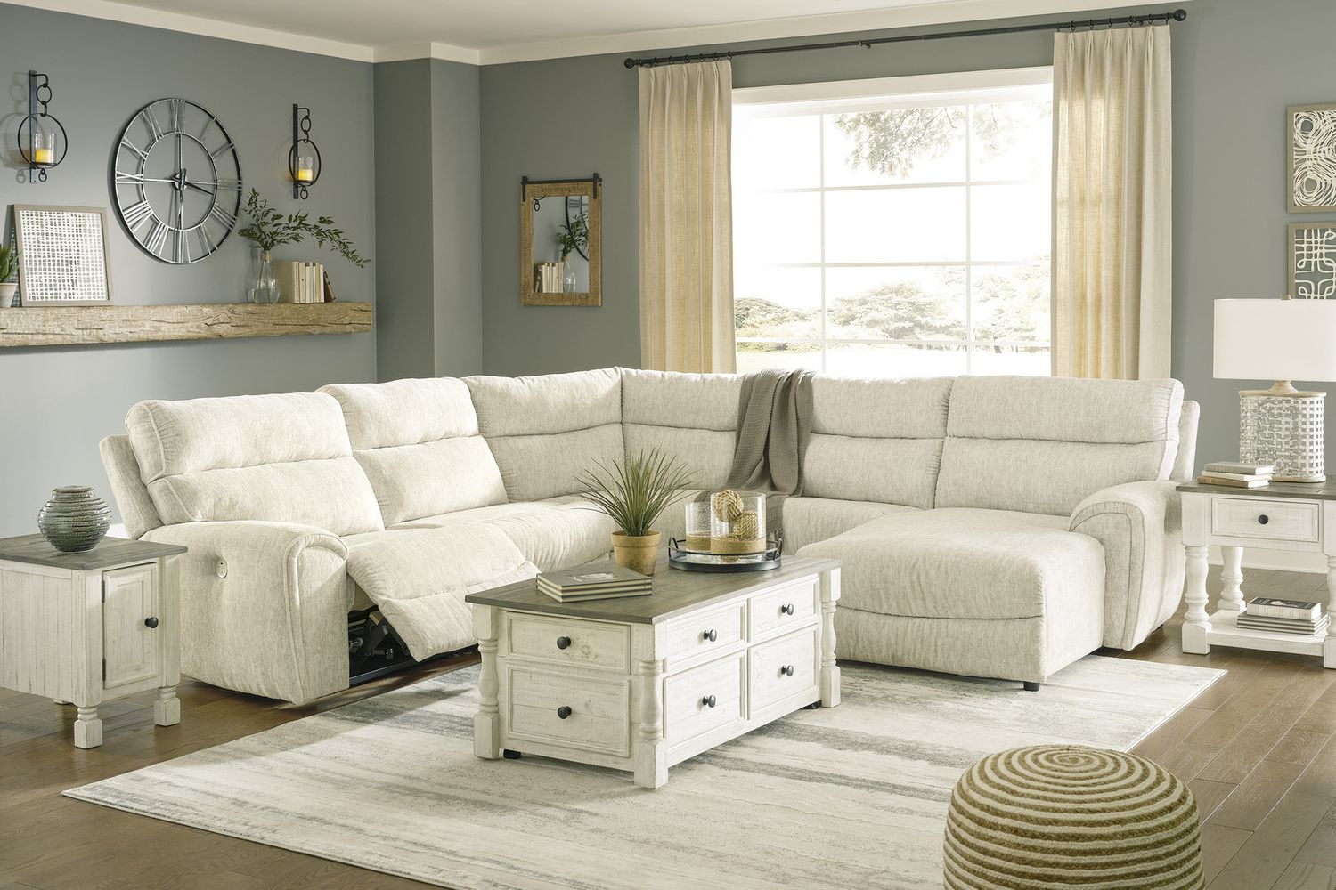 Havalance White/Gray Chair Side End Table T9947