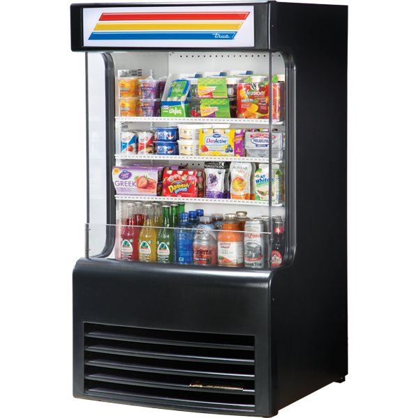 Glass Sided Refrigerator with LED Lighting TAC14GSLD