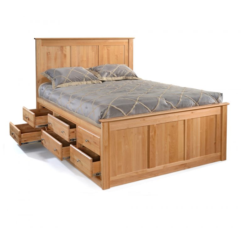Storage Beds Chest Bed - Tall 6 Drawer - Tall6DrawerwithFlatPanelHeadboard TALL6DRAWERWITHFLATPANELHEADBOARD