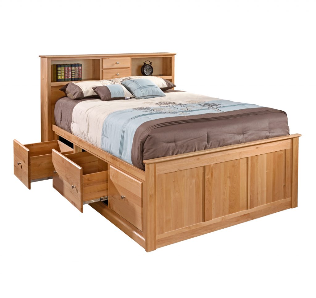 Storage Beds Chest Bed - Tall 3 Drawer - Tallwith3DeepDrawersandBookcaseHeadboard TALLWITH3DEEPDRAWERSANDBOOKCASEHEADBOARD