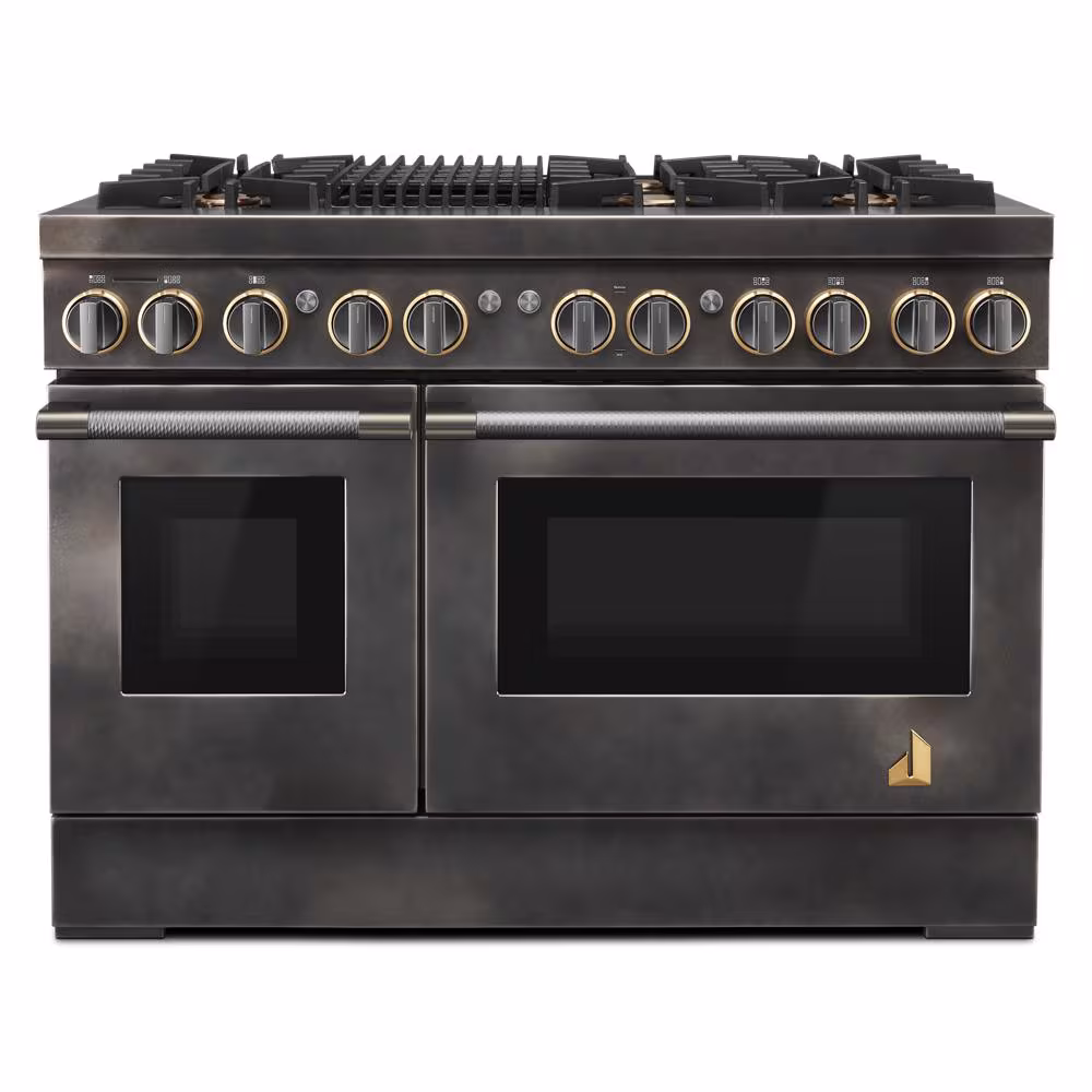 Smoke & Brass By 48" Dual-Fuel Professional-Style Range TANKMAN50