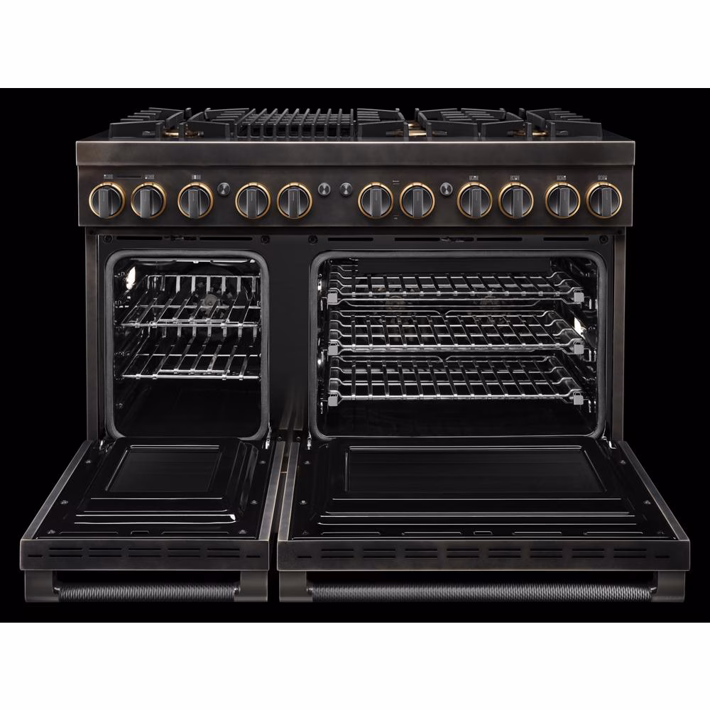 Smoke & Brass By 48" Dual-Fuel Professional-Style Range TANKMAN50
