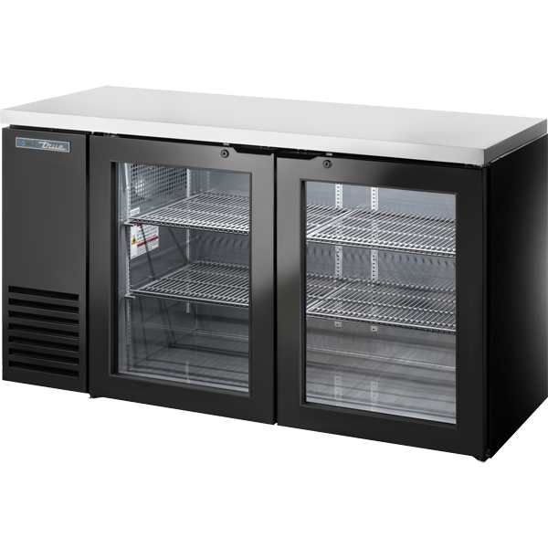 Glass Swing Door Back Bar 24″ Depth Single Zone Cooler with Stainless Finished Top and Black Exterior TBB24602GZ1SFTB1