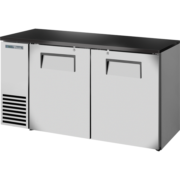 Solid Swing Door Back Bar 24″ Depth Single Zone Cooler with Black Sub Top and Stainless Exterior TBB24602SZ1BSTS1