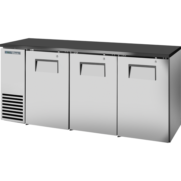 Solid Swing Door Back Bar 24″ Depth Single Zone Cooler with Black Sub Top and Stainless Exterior TBB24723SZ1BSTS1