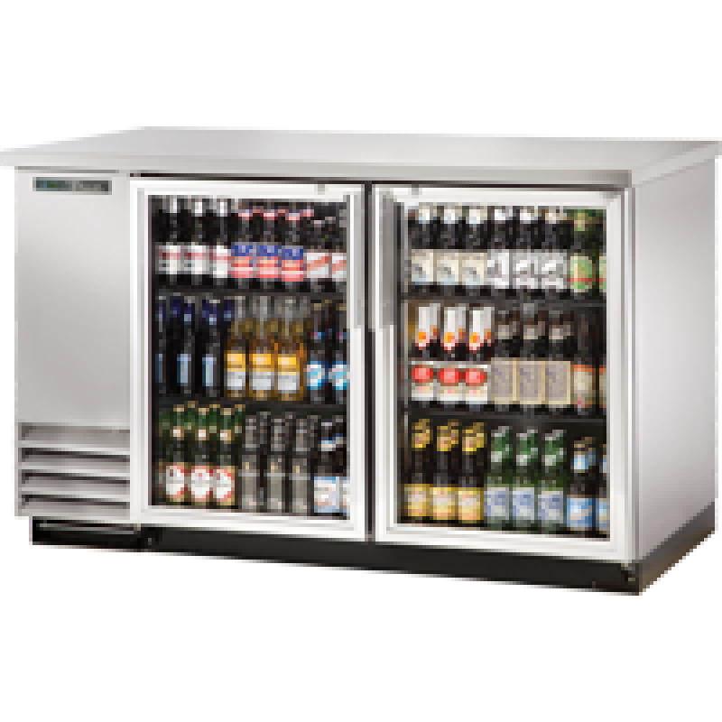 Glass Swing Door Stainless Steel Back Bar Cooler with LED Lighting & Hydrocarbon Refrigerant TBB2GSHCLD
