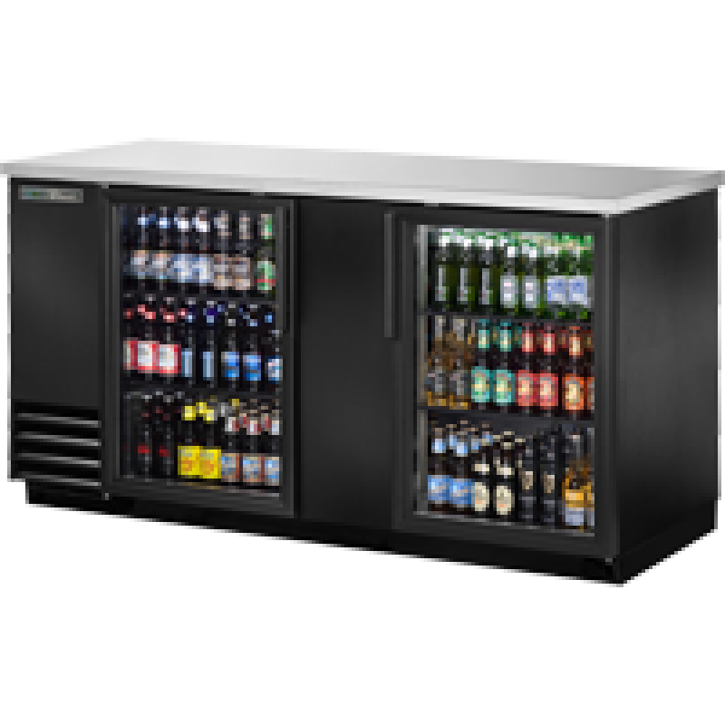 Glass Swing Door Back Bar Cooler with LED Lighting & Hydrocarbon Refrigerant TBB3GHCLD