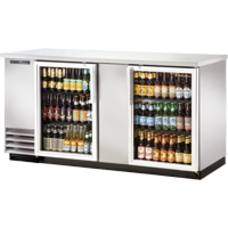 Glass Swing Door Stainless Steel Back Bar Cooler with LED Lighting & Hydrocarbon Refrigerant TBB3GSHCLD