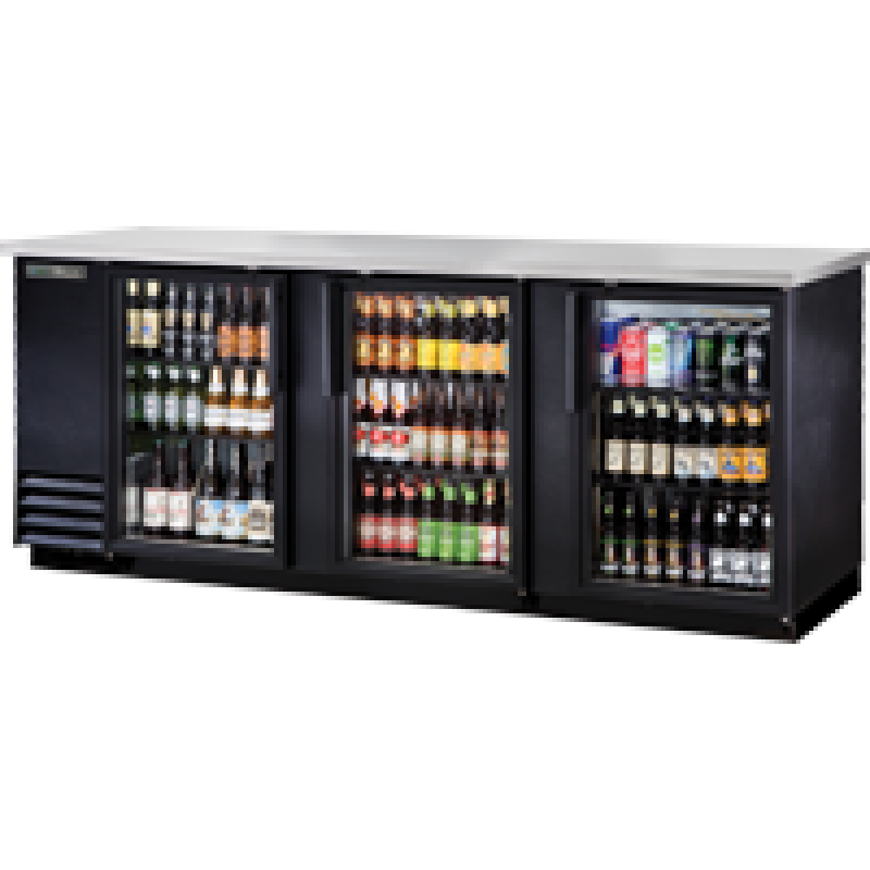 Glass Swing Door Back Bar Cooler with LED Lighting & Hydrocarbon Refrigerant TBB4GHCLD