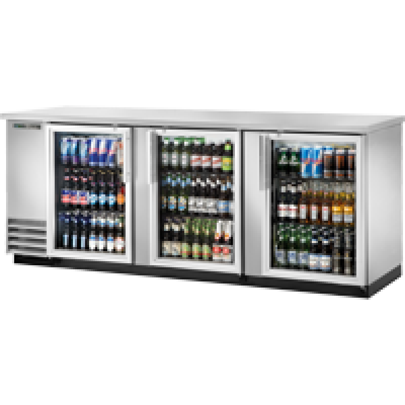 Glass Swing Door Stainless Steel Back Bar Cooler with LED Lighting & Hydrocarbon Refrigerant TBB4GSHCLD