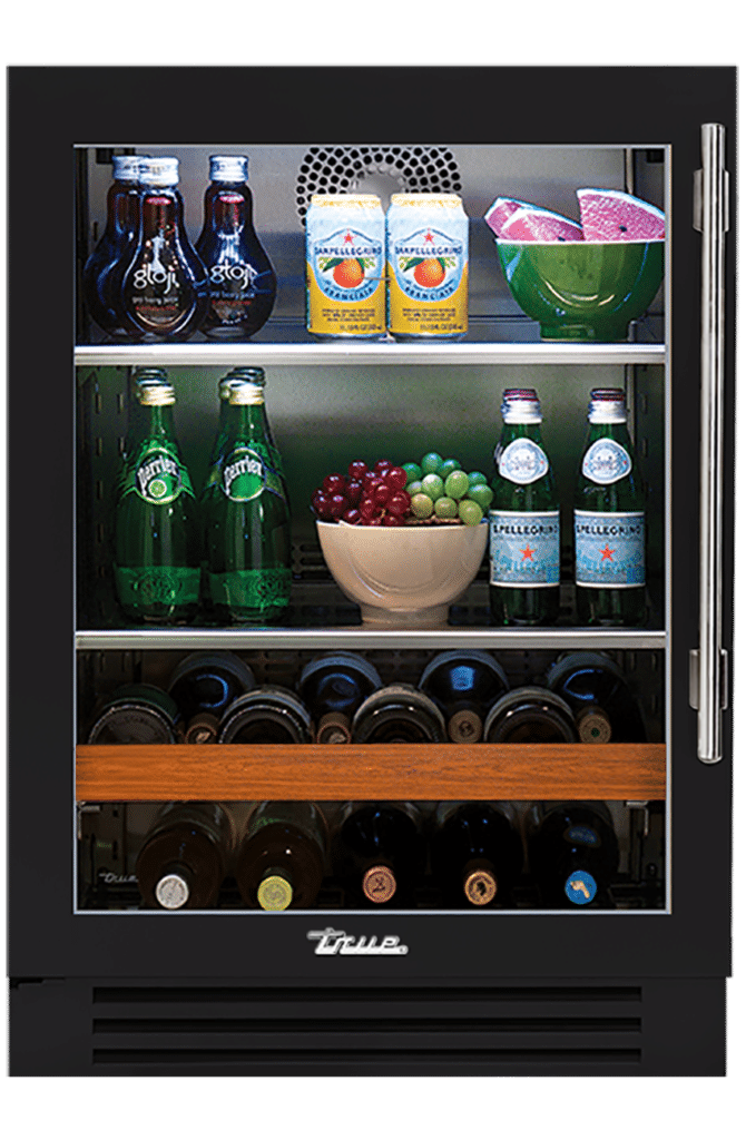 Undercounter Beverage Center, Left Hinged, Matte Black, Chrome Hardware TBC24LOGCDSK027H02