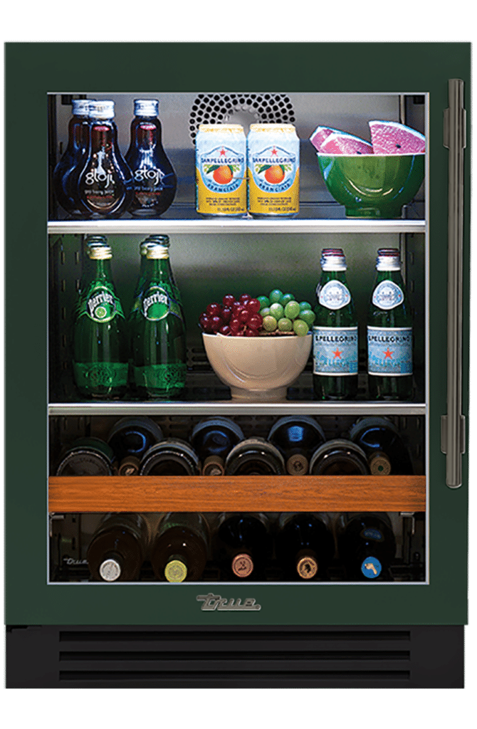 Undercounter Beverage Center, Left Hinged, Emerald, Pewter Hardware TBC24LOGCDSK086H05