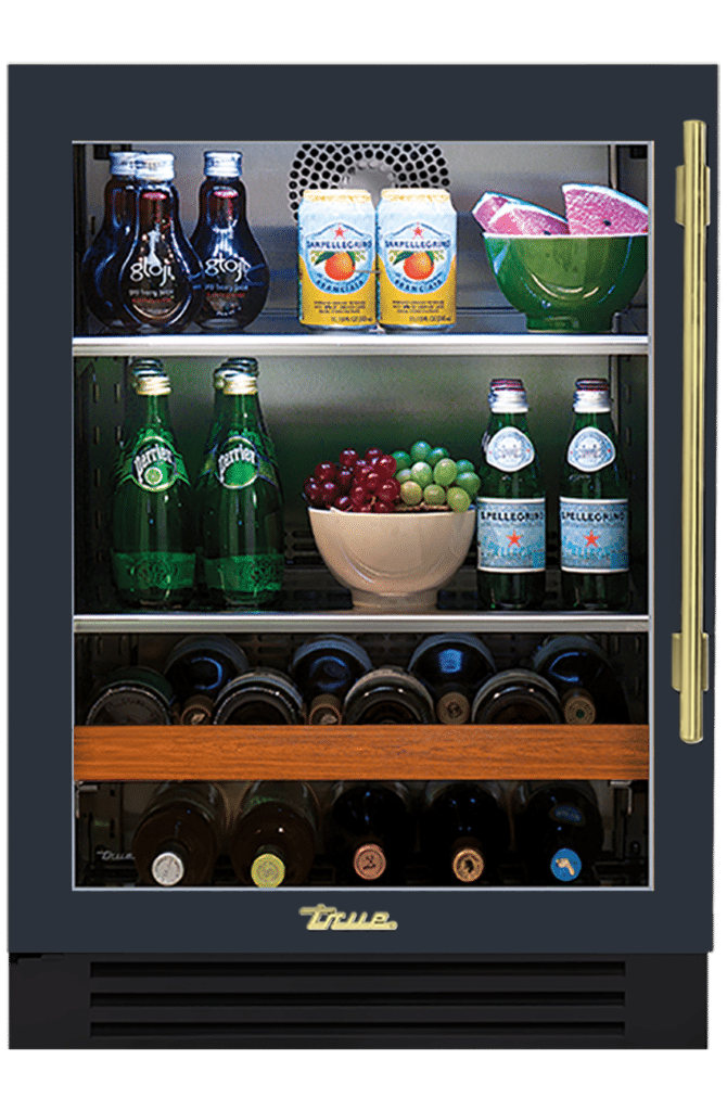 Undercounter Beverage Center, Left Hinged, Juniper, Brass Hardware TBC24LOGCDSK104H01