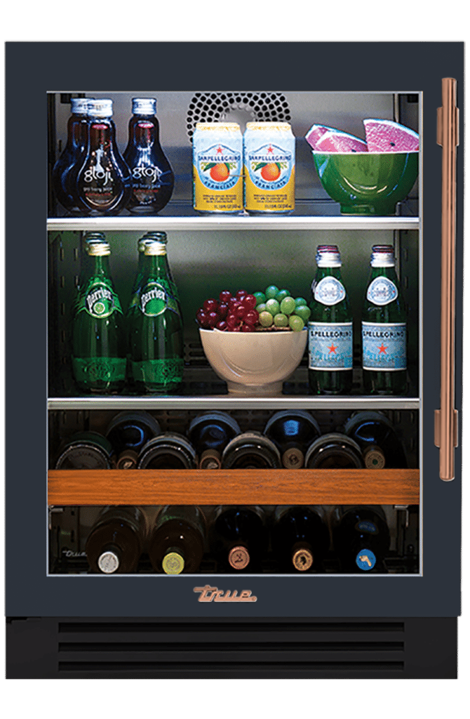Undercounter Beverage Center, Left Hinged, Juniper, Copper Hardware TBC24LOGCDSK104H03