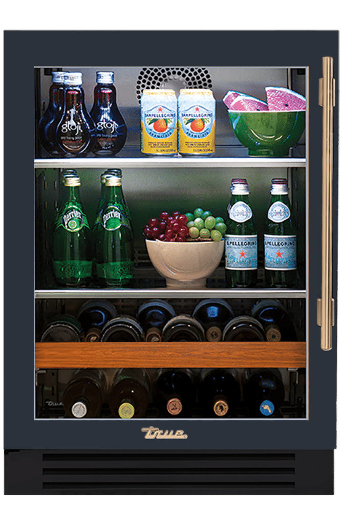 Undercounter Beverage Center, Left Hinged, Juniper, Gold Hardware TBC24LOGCDSK104H08