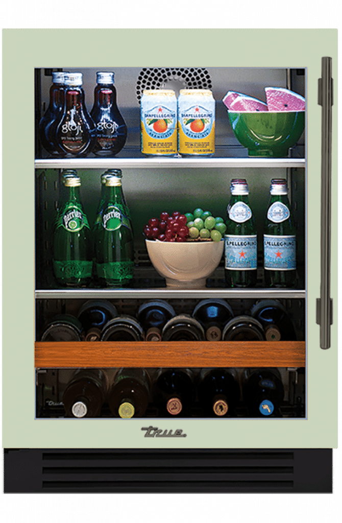 Undercounter Beverage Center, Left Hinged, Sage, Pewter Hardware TBC24LOGCDSK129H05