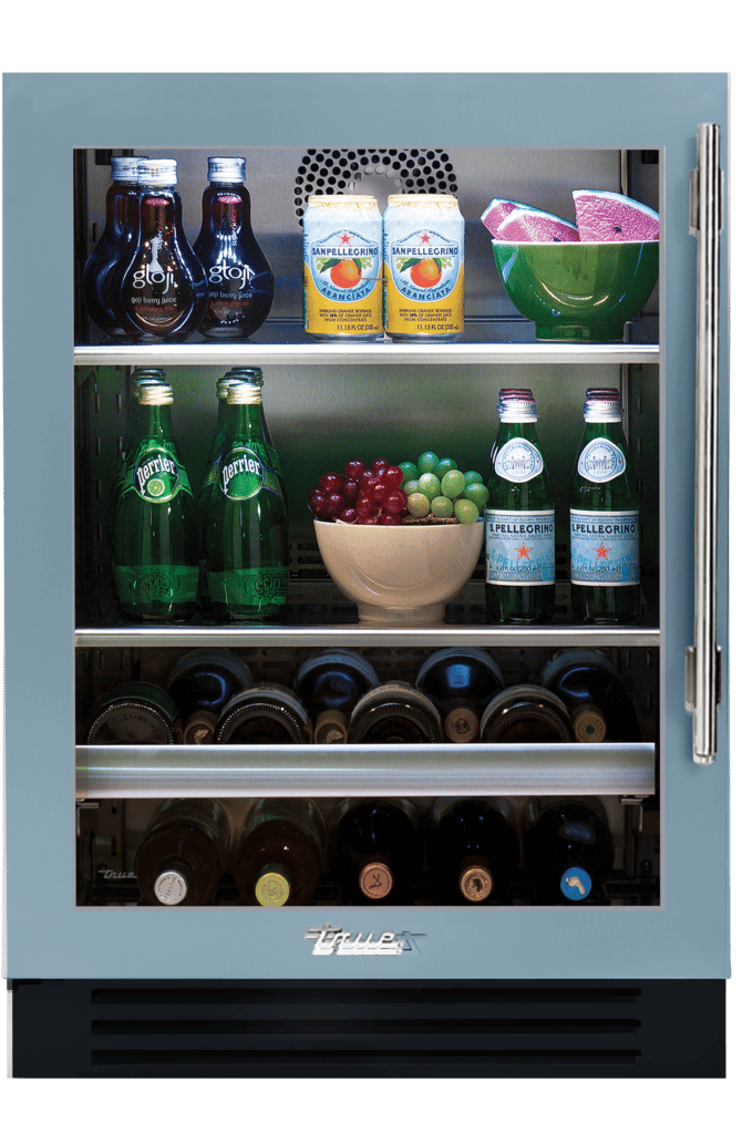 Undercounter Beverage Center, Left Hinged, Bluestone, Chrome Hardware TBC24LOGCDSK152H02