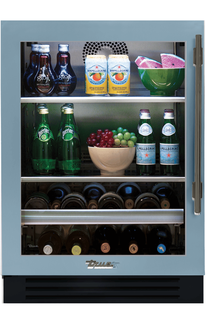 Undercounter Beverage Center, Left Hinged, Bluestone, Pewter Hardware TBC24LOGCDSK152H05